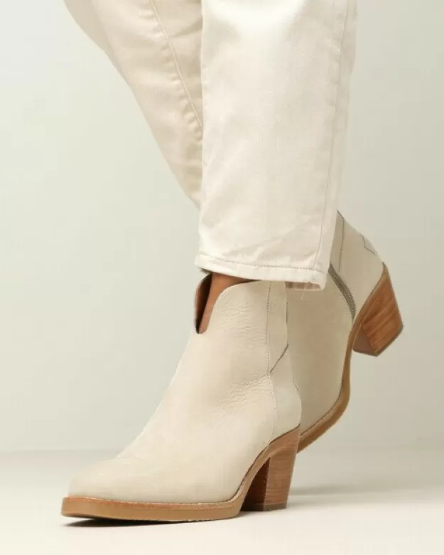 Shabbies Amsterdam Cowboy boots | Ankle boots*Ankle Boot Lime Off White