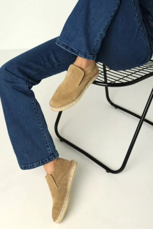 Shabbies Amsterdam Loafers | Espadrilles*Espadrille Elche Lofa Dark Sand