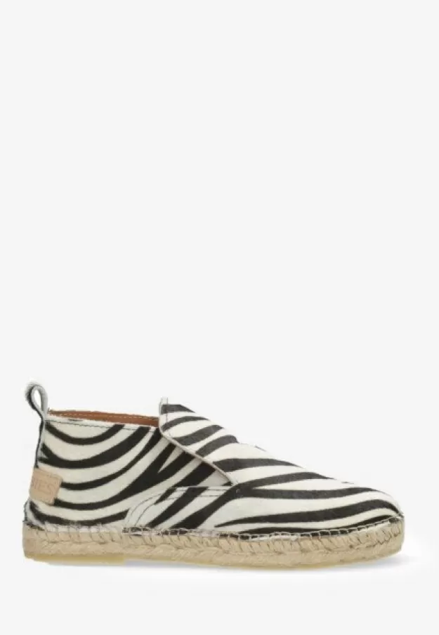 Shabbies Amsterdam Loafers | Espadrilles*Espadrille  Elche Lofa Zebra White/Black