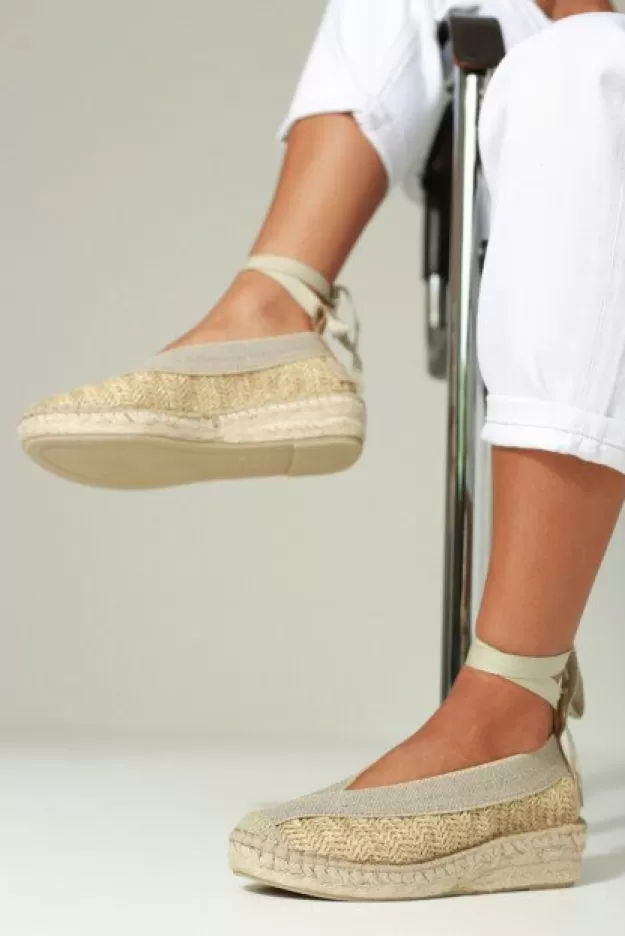 Shabbies Amsterdam Espadrilles*Espadrille Palma Kimono Raffia Sand