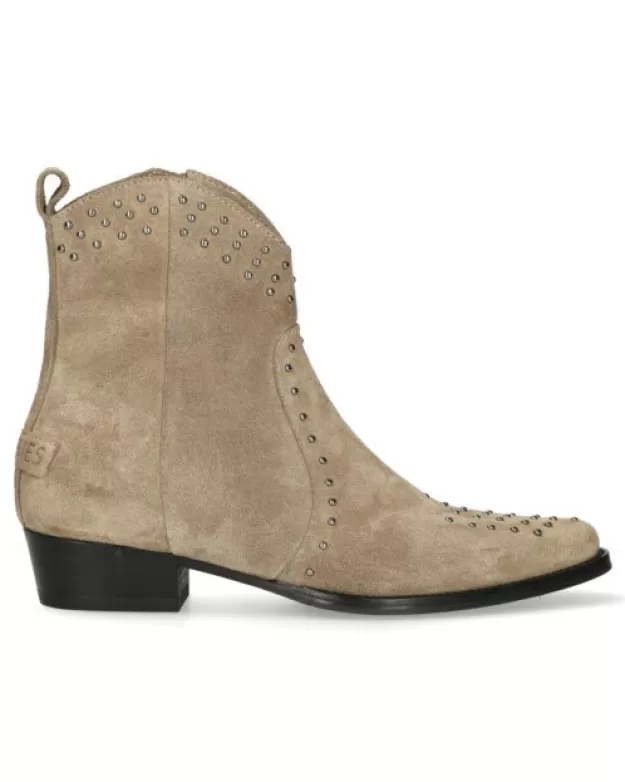 Shabbies Amsterdam Cowboy boots | Ankle boots*Shabbies X Wendy Western Ankleboots Suede Light Brown