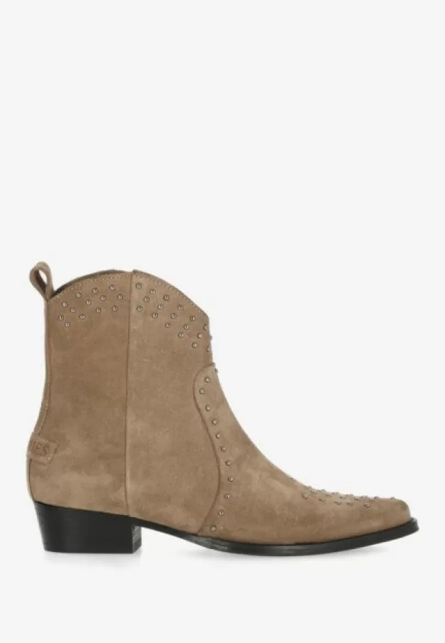 Shabbies Amsterdam Cowboy boots | Ankle boots*Shabbies X Wendy Western Ankleboots Suede Light Brown