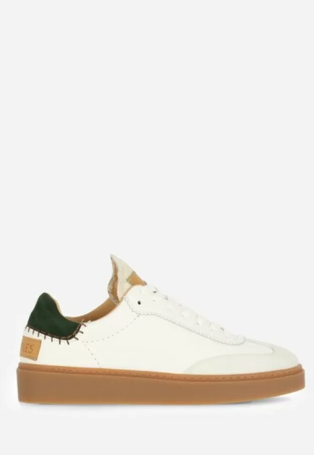 Shabbies Amsterdam Sneakers*Sneaker Bossa Oxford Gum Sole White